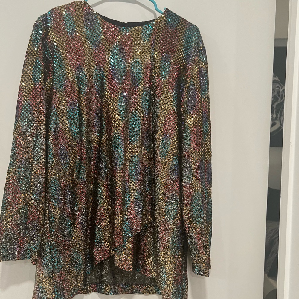 Dressy Betsy Vintage Sequin Long Sleeve Top